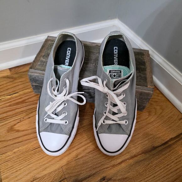 Women's Converse Chuck Taylor All Star Low Gray Mint Polka Dot Lining US 9 - Picture 2 of 4